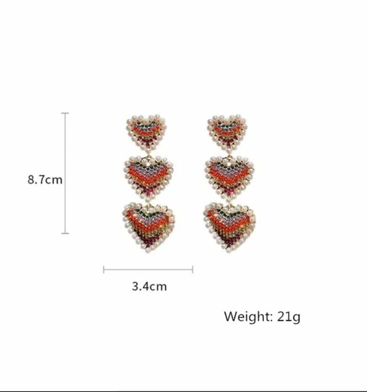 3heart shape with pearl - Image 2